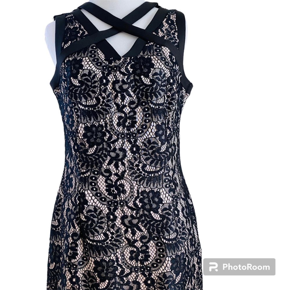EnFocus Studio Dress Sleeveless 6 Lace Sheath Cocktail Whimsigoth Romantic Goth